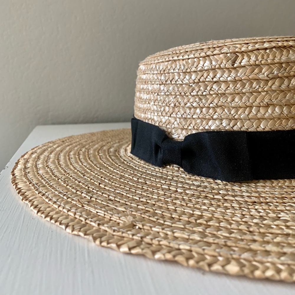 Gigi Pip Straw Boater Hat